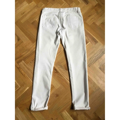 Pre-owned Sandro Straight Jeans In White