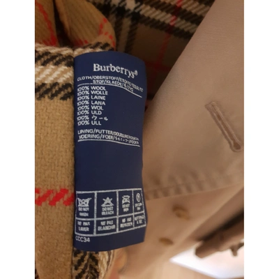 Pre-owned Burberry Wool Coat In Beige
