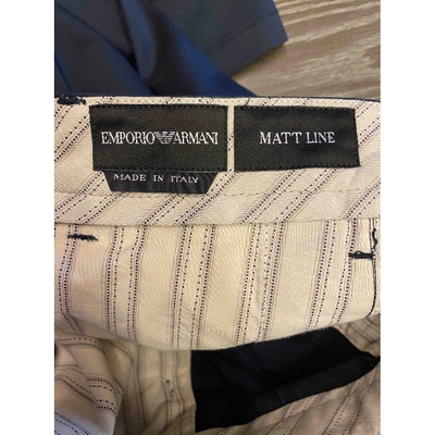 Pre-owned Emporio Armani Trousers In Navy