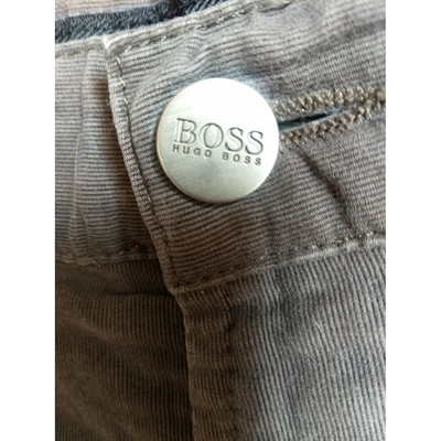 Pre-owned Hugo Boss Trousers In Anthracite