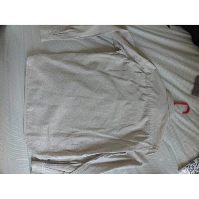 Pre-owned Ymc You Must Create Shirt In Beige