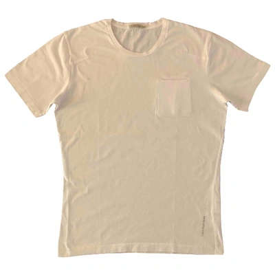 Pre-owned Calvin Klein White Cotton T-shirt