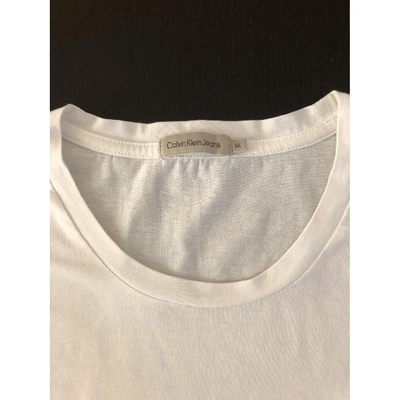 Pre-owned Calvin Klein White Cotton T-shirt