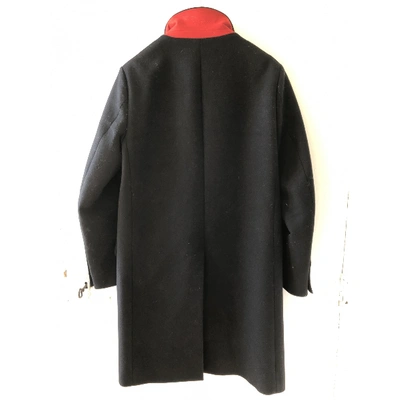 Pre-owned Carven Wool Coat In Black