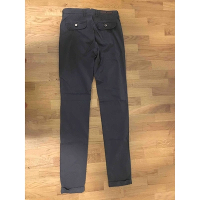 Pre-owned Eleventy Anthracite Cotton Trousers