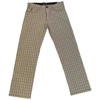 Pre-owned Armani Jeans Trousers In Beige