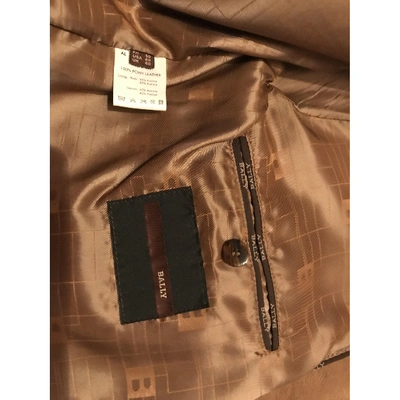 Pre-owned Bally Leather Jacket In Camel