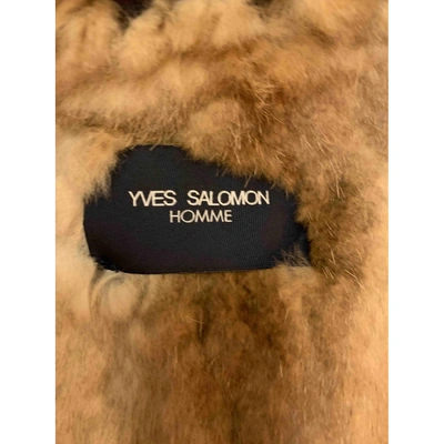Pre-owned Yves Salomon Navy Fur Coat