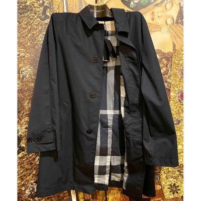Pre-owned Burberry Navy Cotton Coat