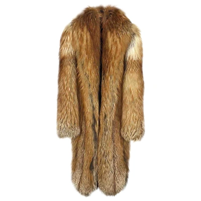 Pre-owned Dior Brown Fox Coat