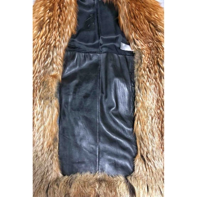 Pre-owned Dior Brown Fox Coat