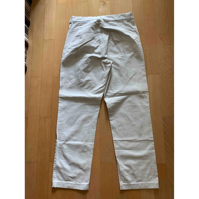 Pre-owned Mugler Straight Jeans In White