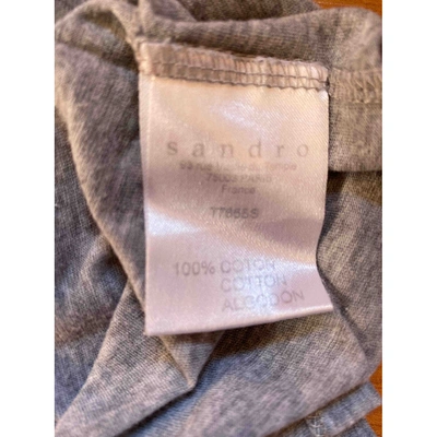 Pre-owned Sandro Grey Cotton T-shirt