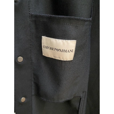 Pre-owned Emporio Armani Trenchcoat In Black