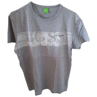 Pre-owned Hugo Boss Grey Cotton T-shirts