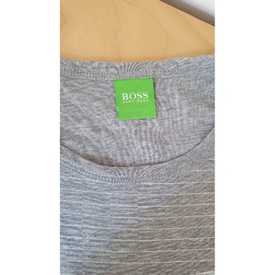 Pre-owned Hugo Boss Grey Cotton T-shirts