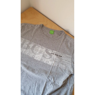 Pre-owned Hugo Boss Grey Cotton T-shirts