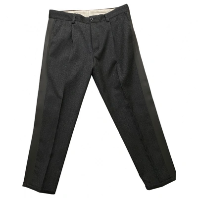 Pre-owned Pt01 Wool Trousers In Anthracite