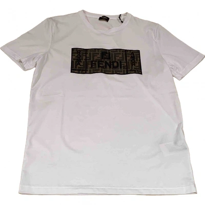 Pre-owned Fendi White Cotton T-shirt