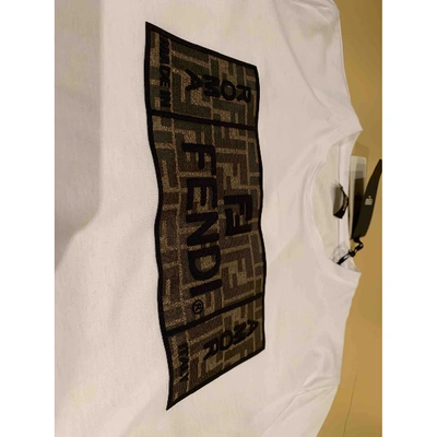 Pre-owned Fendi White Cotton T-shirt