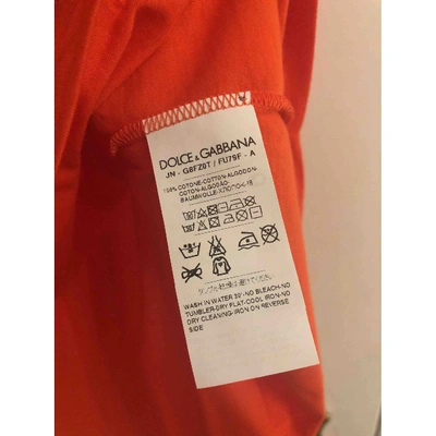 DOLCE & GABBANA Pre-owned Orange Cotton T-shirt