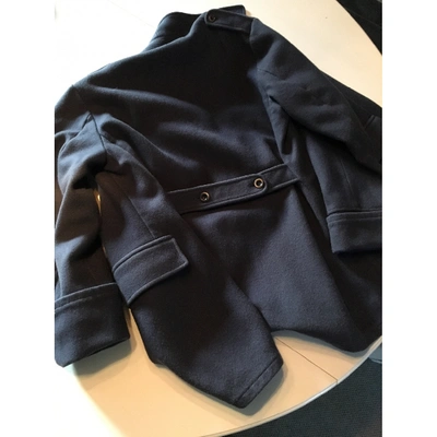 Pre-owned Miu Miu Blue Wool Coat