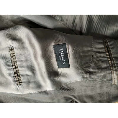 Pre-owned Balmain Wool Vest In Grey