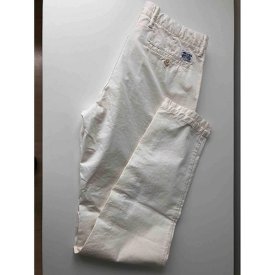 Pre-owned Norse Projects Ecru Cotton Trousers