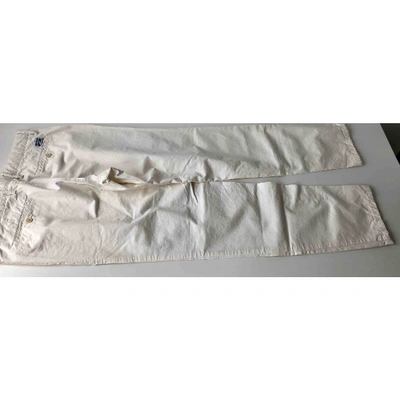 Pre-owned Norse Projects Ecru Cotton Trousers