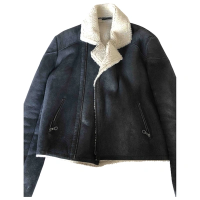 Pre-owned Yves Salomon Black Shearling Coat