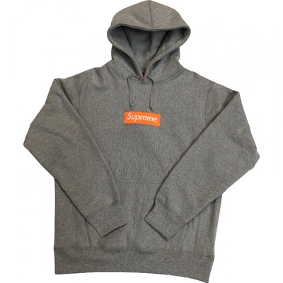 Pre-owned Supreme Sweatshirt In Grey