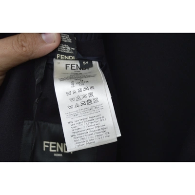Pre-owned Fendi Navy Wool Coat