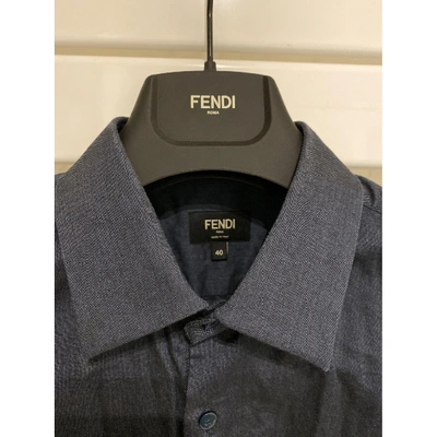 Pre-owned Fendi Navy Cotton Shirts