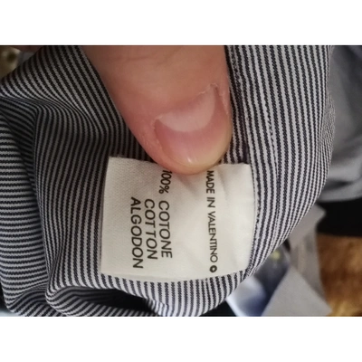 Pre-owned Valentino Blue Cotton Shirts
