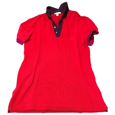 Pre-owned Burberry Polo Shirt In Red