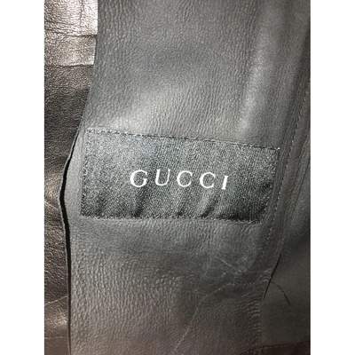 Pre-owned Gucci Black Leather Jacket