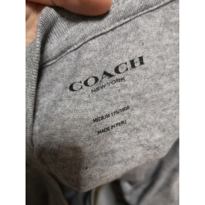 Pre-owned Coach Grey Cotton T-shirt