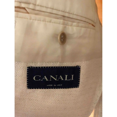 Pre-owned Canali Silk Vest In Ecru