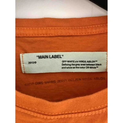 Pre-owned Off-white Orange Cotton T-shirt