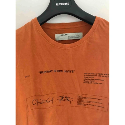 Pre-owned Off-white Orange Cotton T-shirt