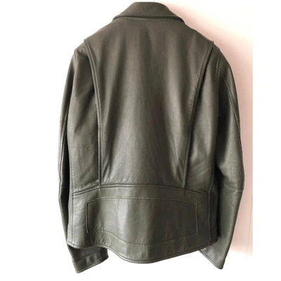 Pre-owned Sacai Khaki Leather Jacket