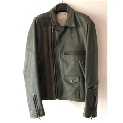 Pre-owned Sacai Khaki Leather Jacket