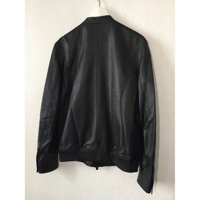 Pre-owned Fendi Black Leather Jacket