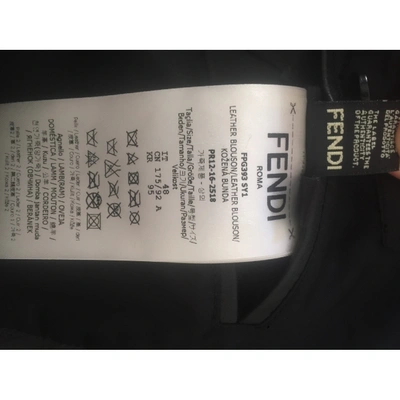 Pre-owned Fendi Black Leather Jacket