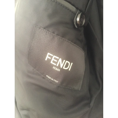 Pre-owned Fendi Black Leather Jacket