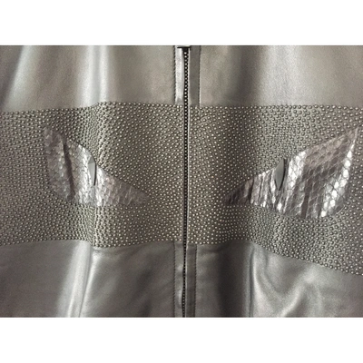 Pre-owned Fendi Black Leather Jacket