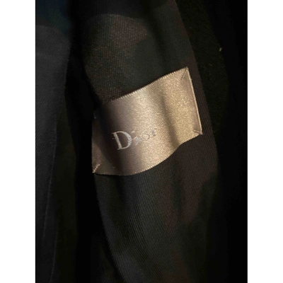 Pre-owned Dior Wool Peacoat In Black