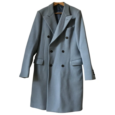 Pre-owned Prada Blue Wool Coat