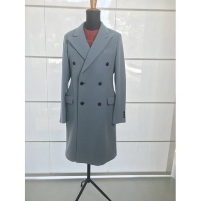 Pre-owned Prada Blue Wool Coat