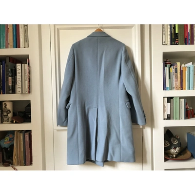 Pre-owned Prada Blue Wool Coat